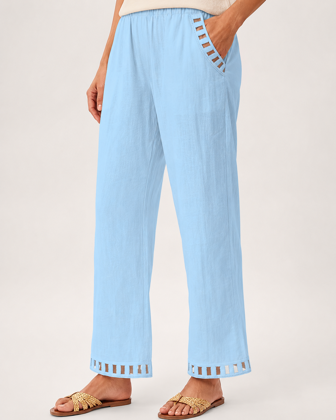 Woeen | Pantalones de estilo relajado con detalles