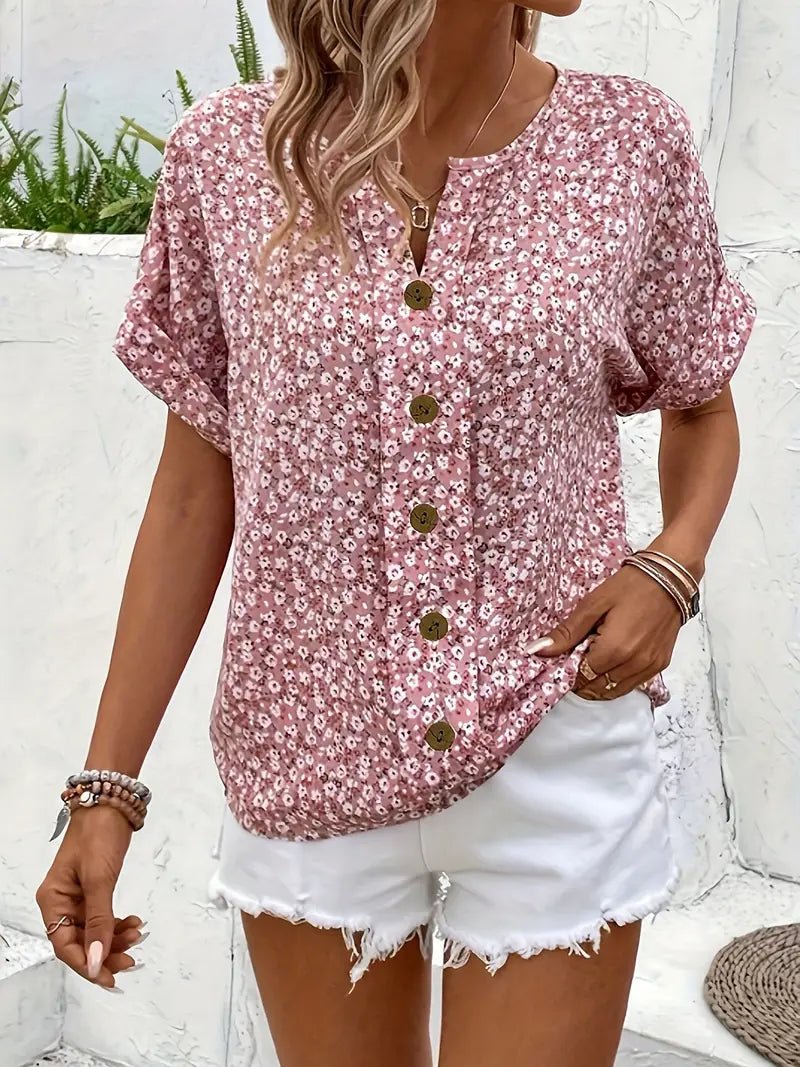 Jelena | Elegante top floral de verano