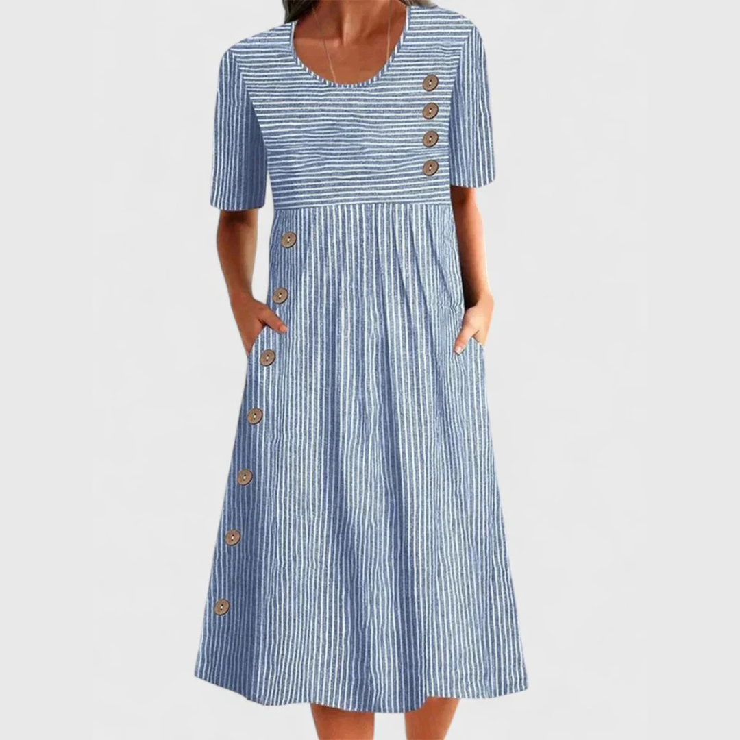 Carmen | Vestido midi a rayas