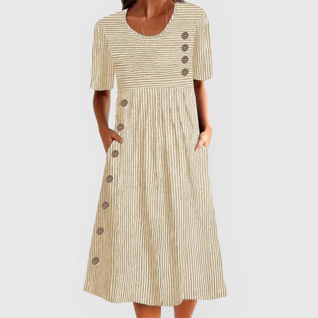 Carmen | Vestido midi a rayas