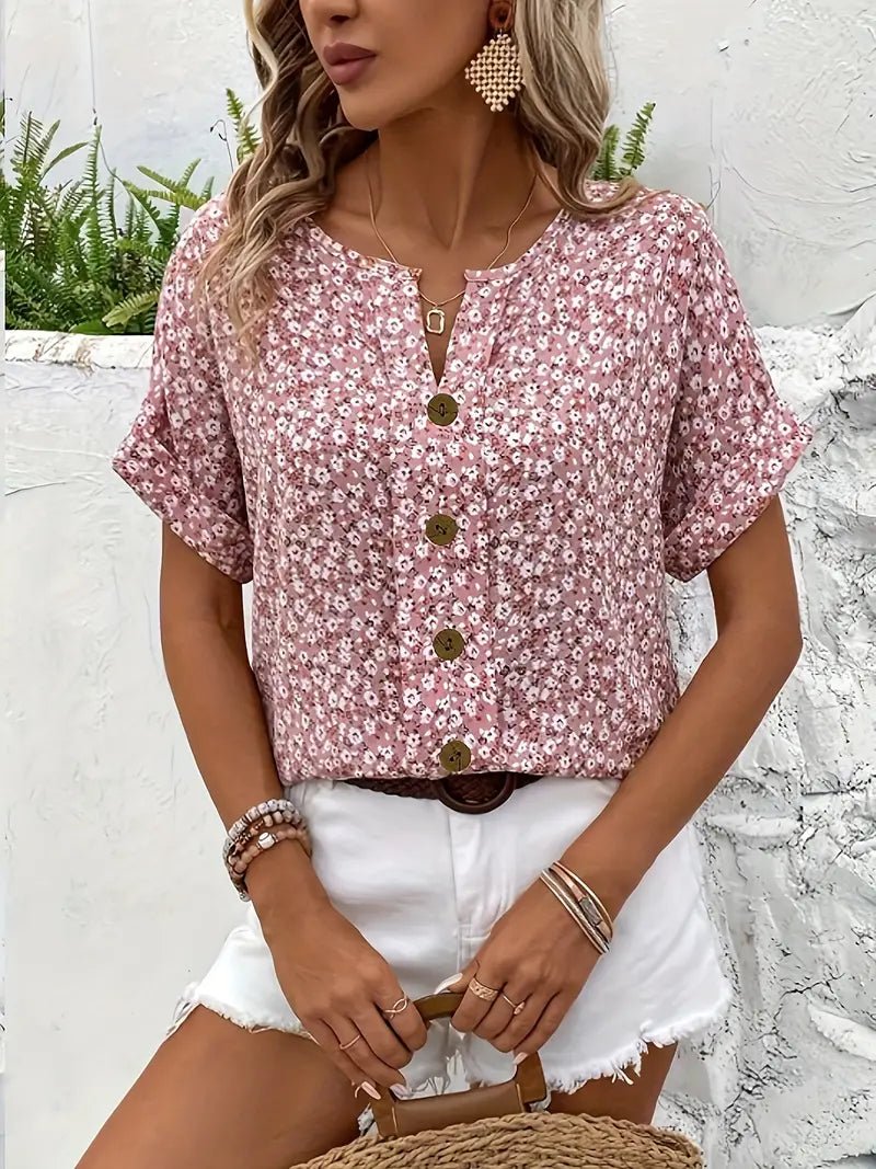Jelena | Elegante top floral de verano