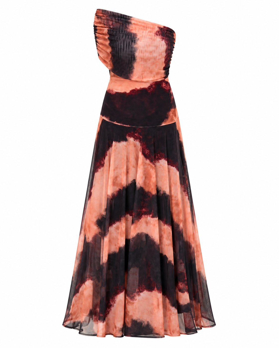Elena | Vestido estampado naranja