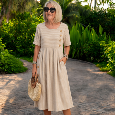 Carmen | Vestido midi a rayas