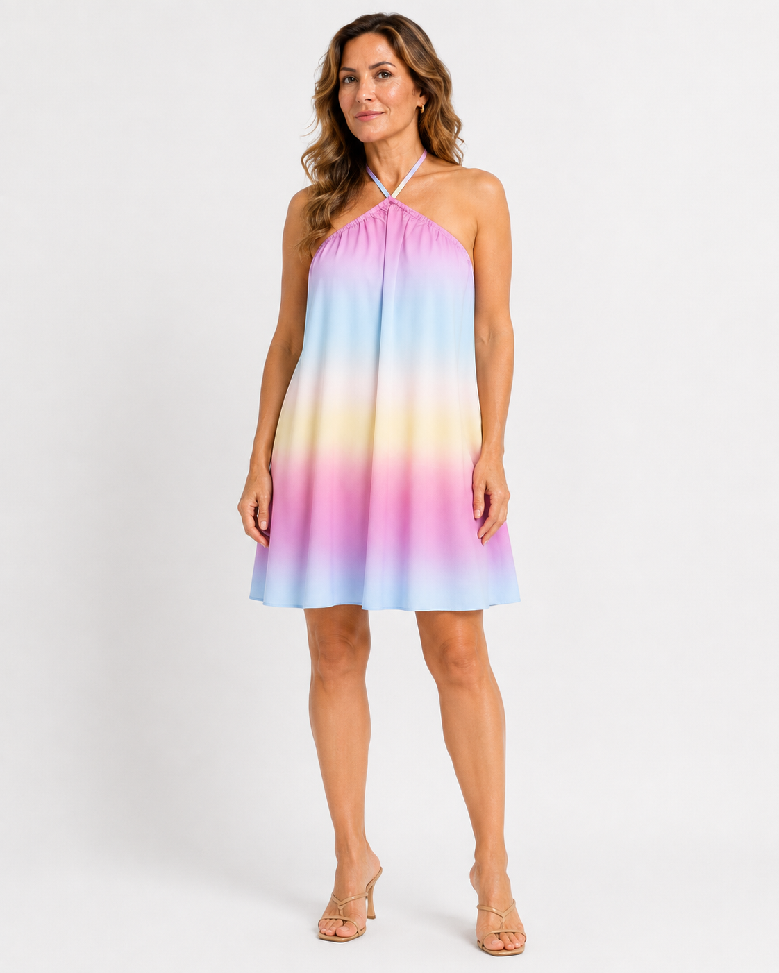 Maria | Vestido mini con estampado de hojas tropicales