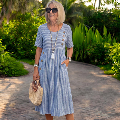 Carmen | Vestido midi a rayas