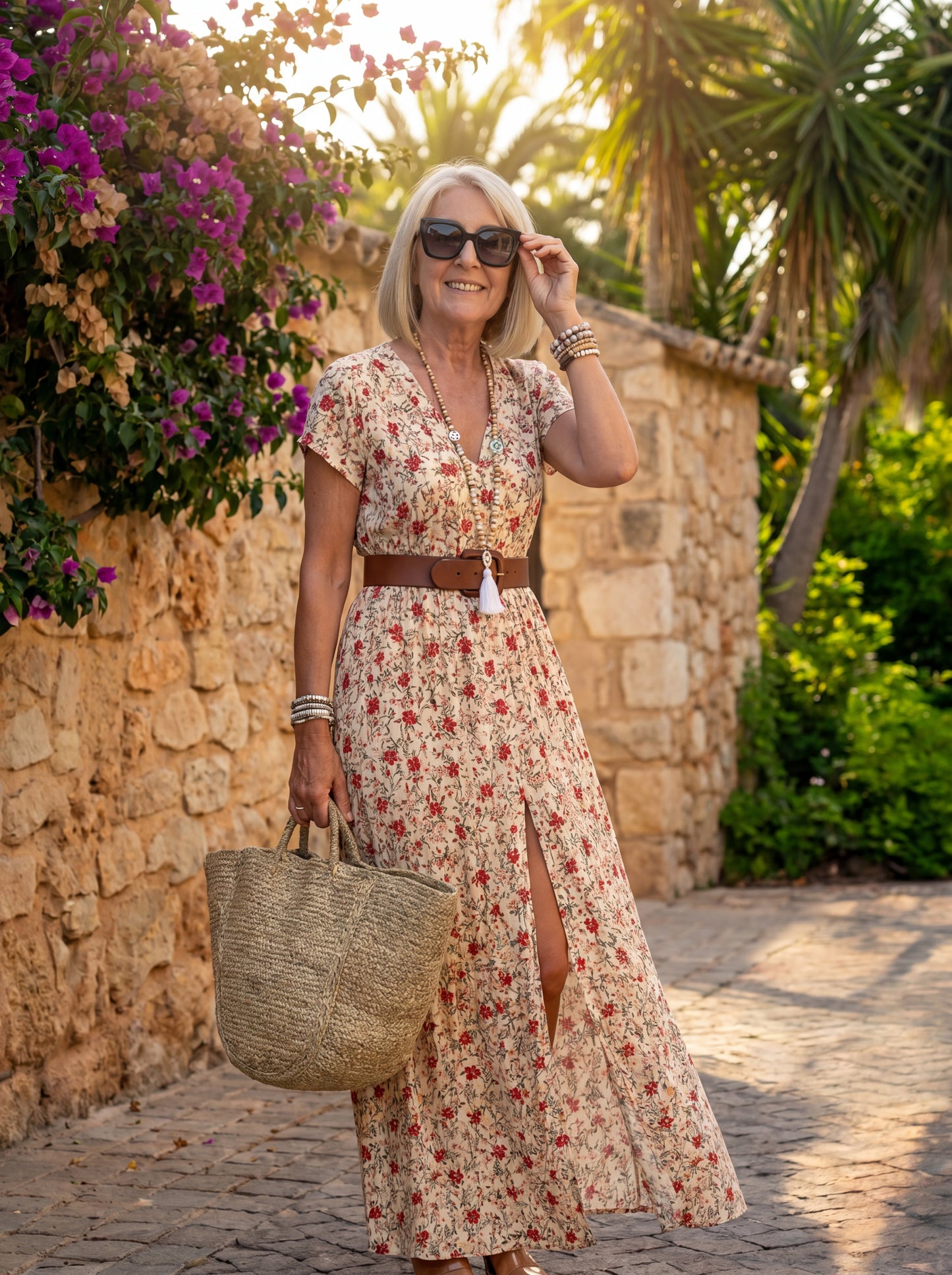 Joselin – Vestido largo bohemio y vaporoso con cinturón