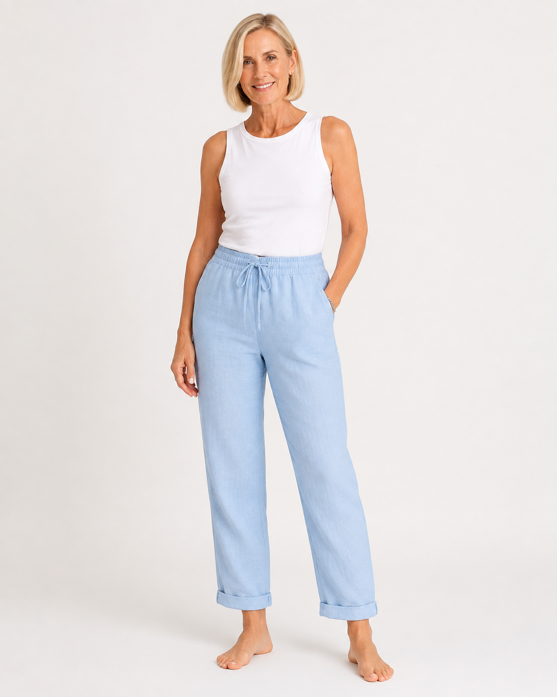 Allison | Pantalones de lino y algodón de lujo