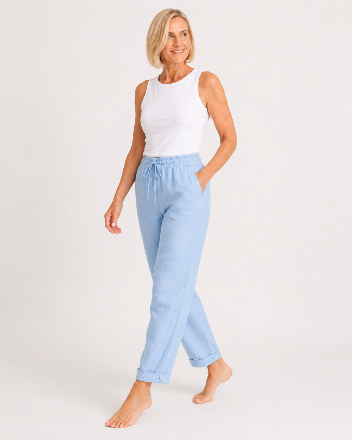 Allison | Pantalones de lino y algodón de lujo