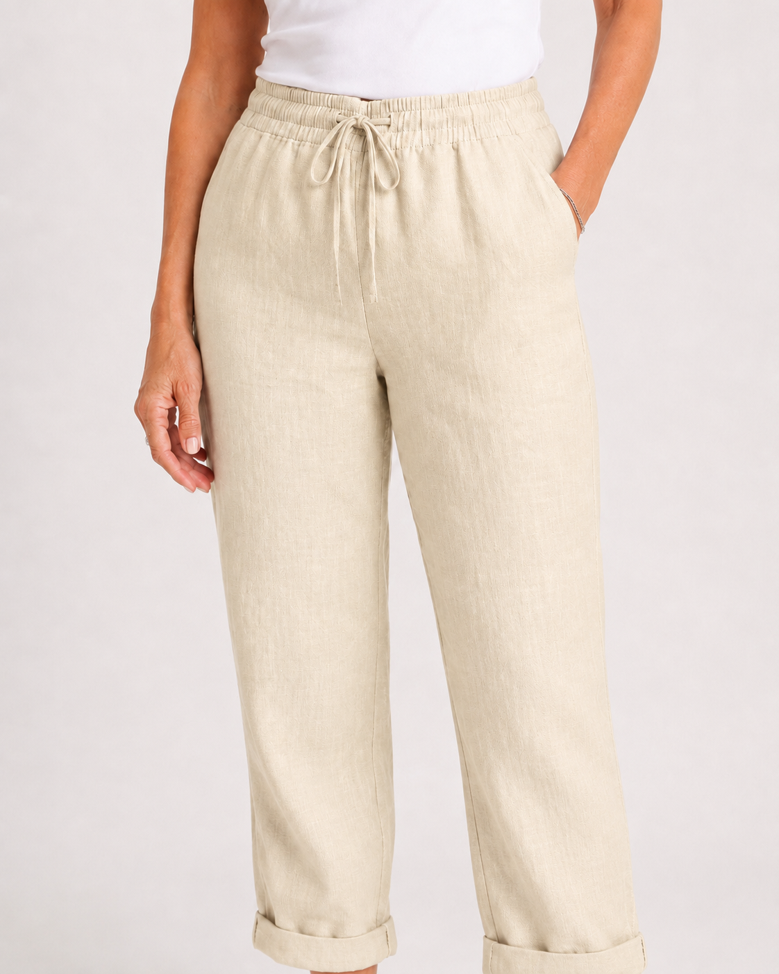 Allison | Pantalones de lino y algodón de lujo