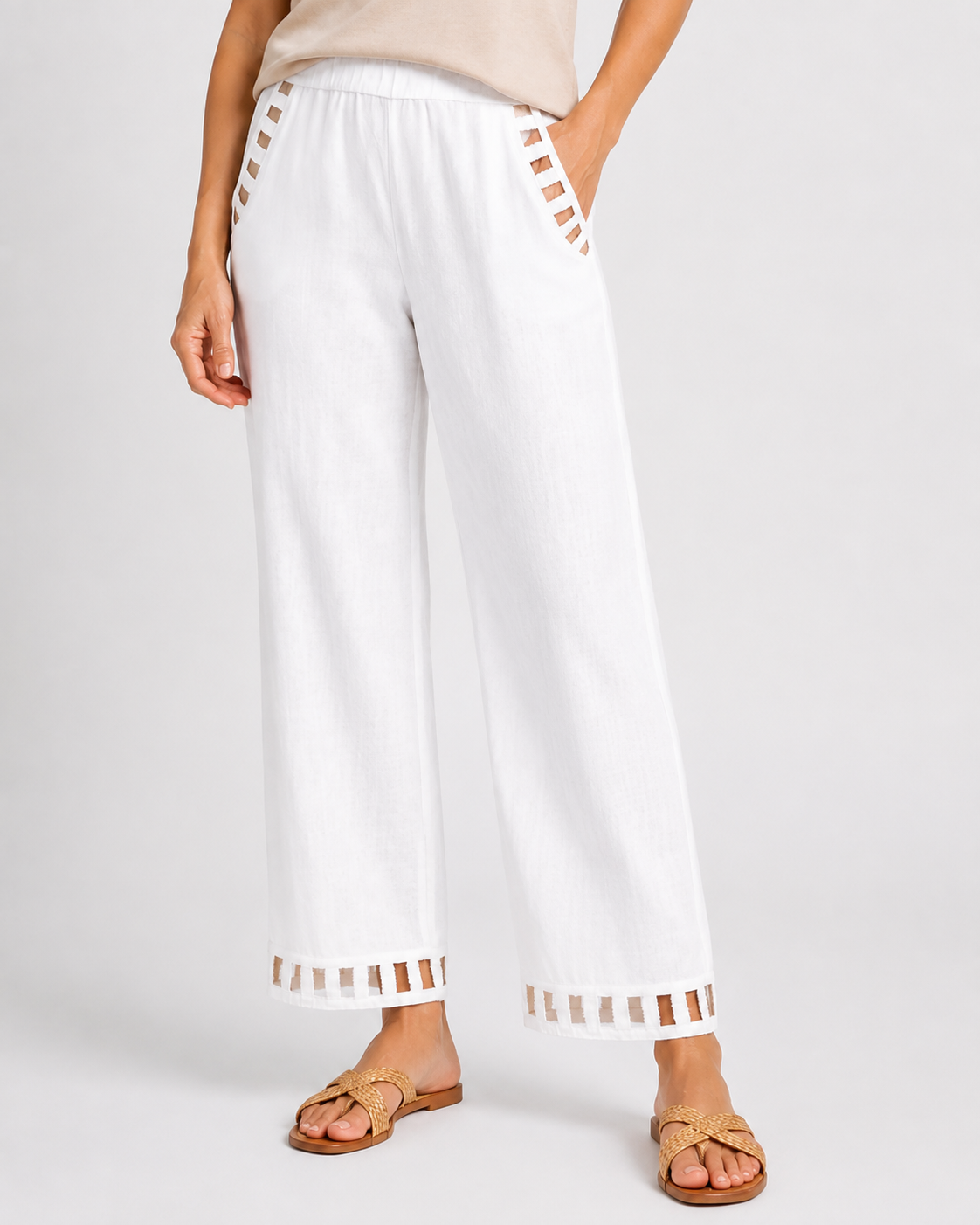Woeen | Pantalones de estilo relajado con detalles