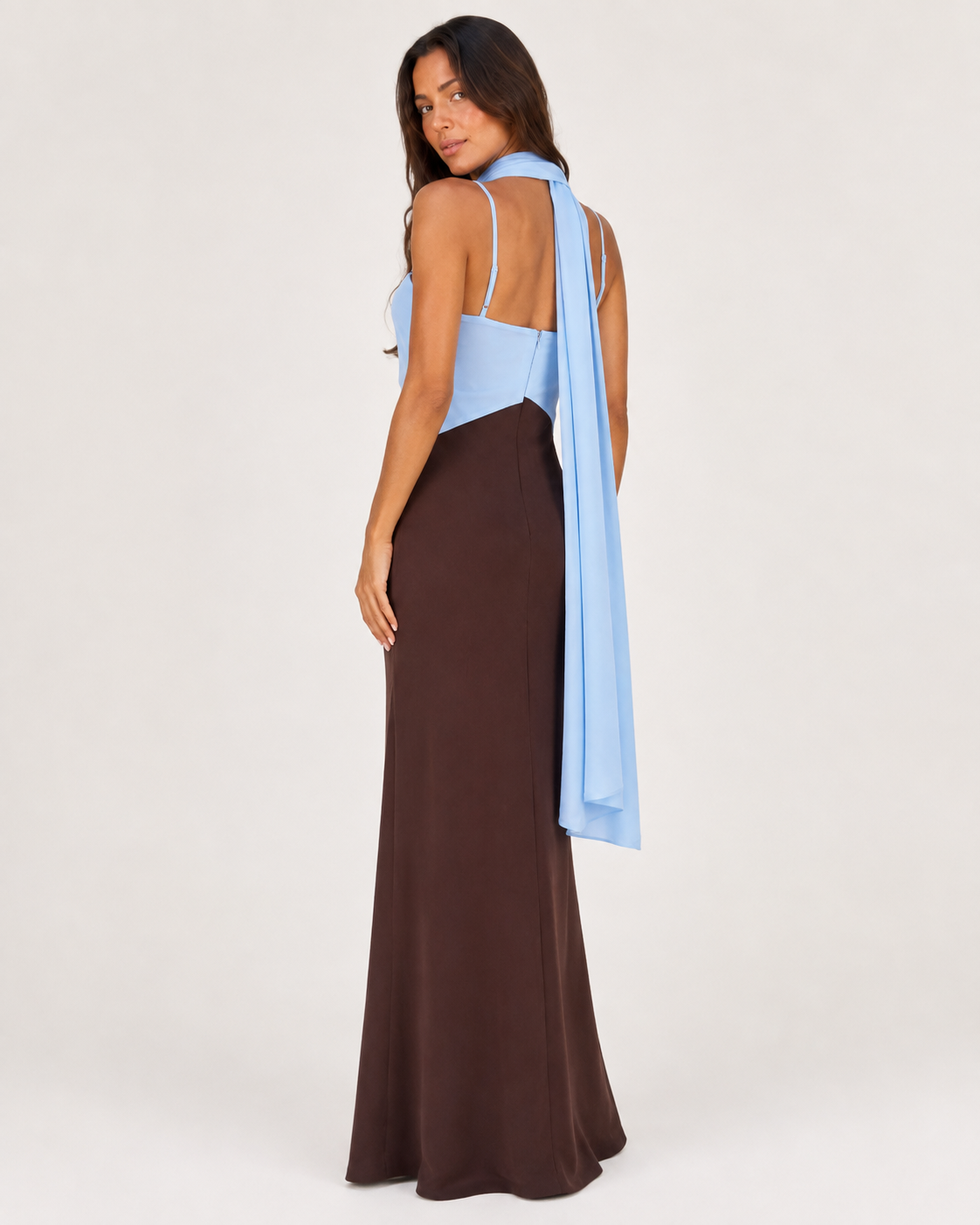 Ibiza | Vestido drapeado bicolor