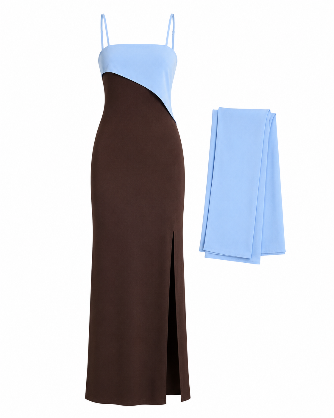 Ibiza | Vestido drapeado bicolor