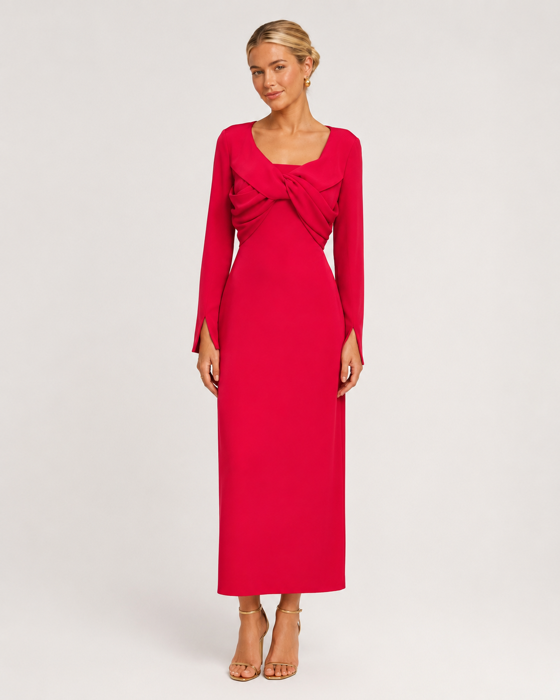 Carmen | Vestido Midi Elegante Rojizo