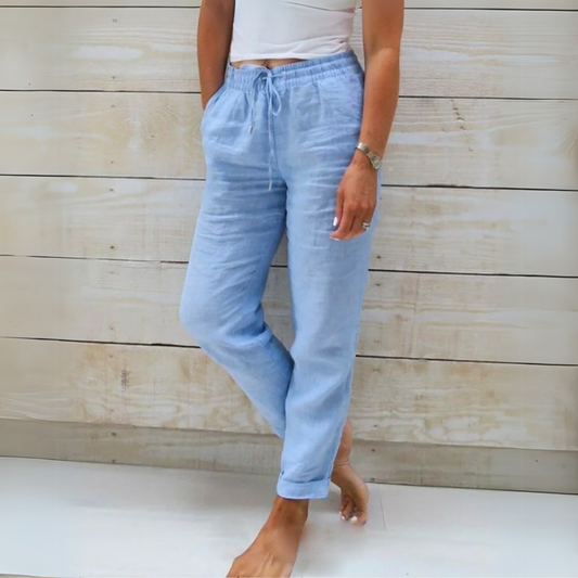 Allison - Pantalones de lino y algodón de lujo