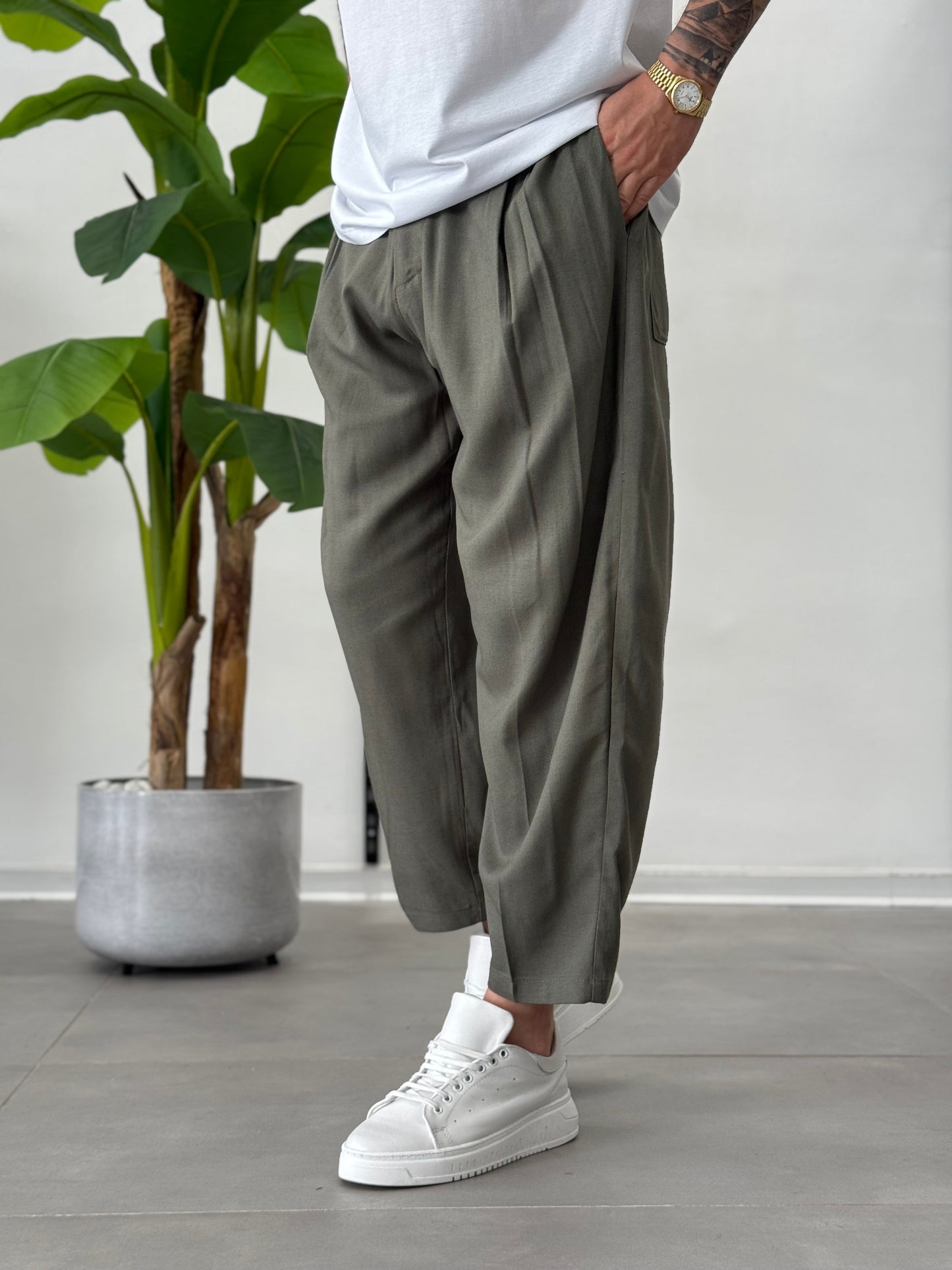 Ot - Pantalones de lino japonés