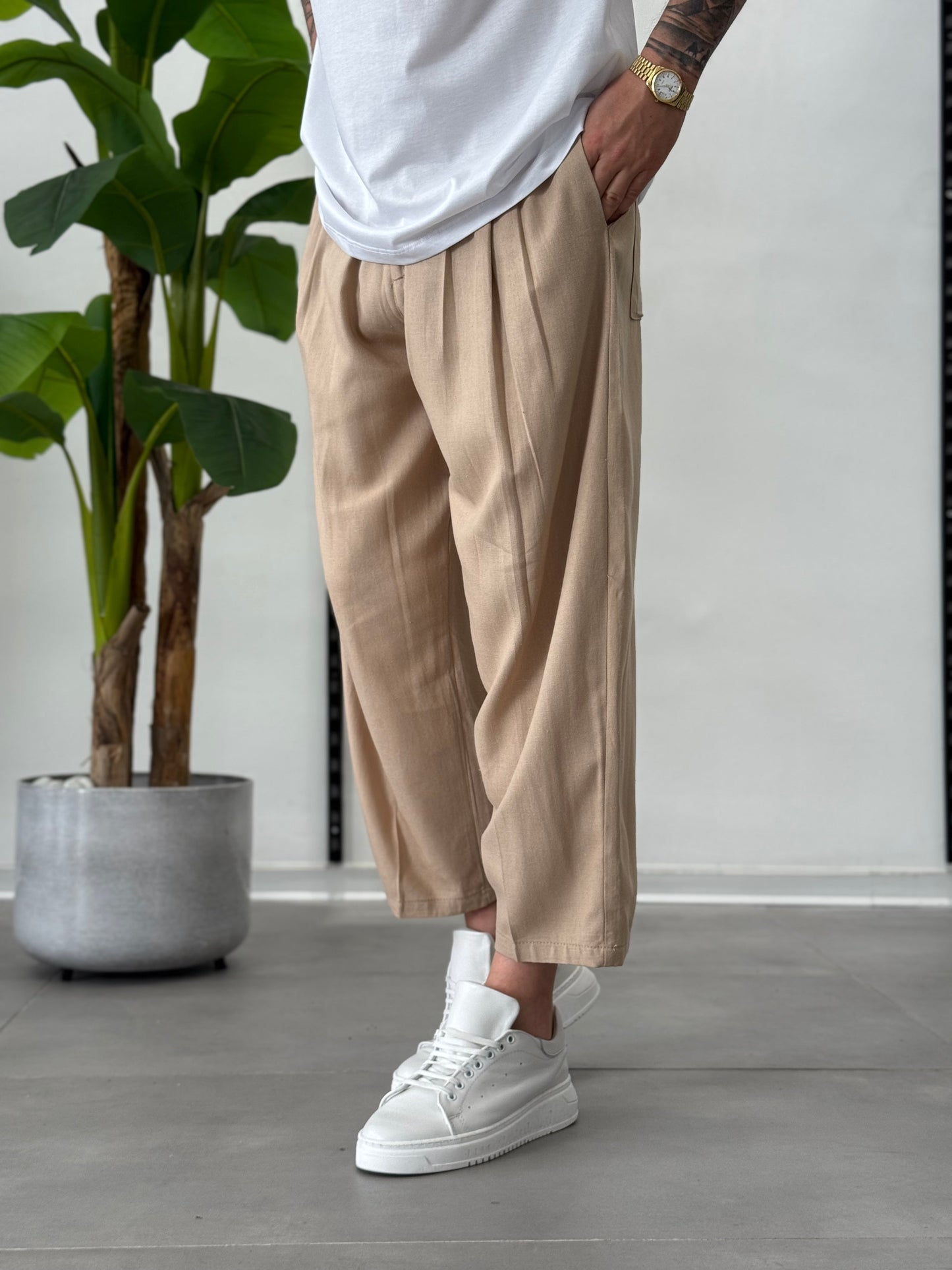 Ot - Pantalones de lino japonés