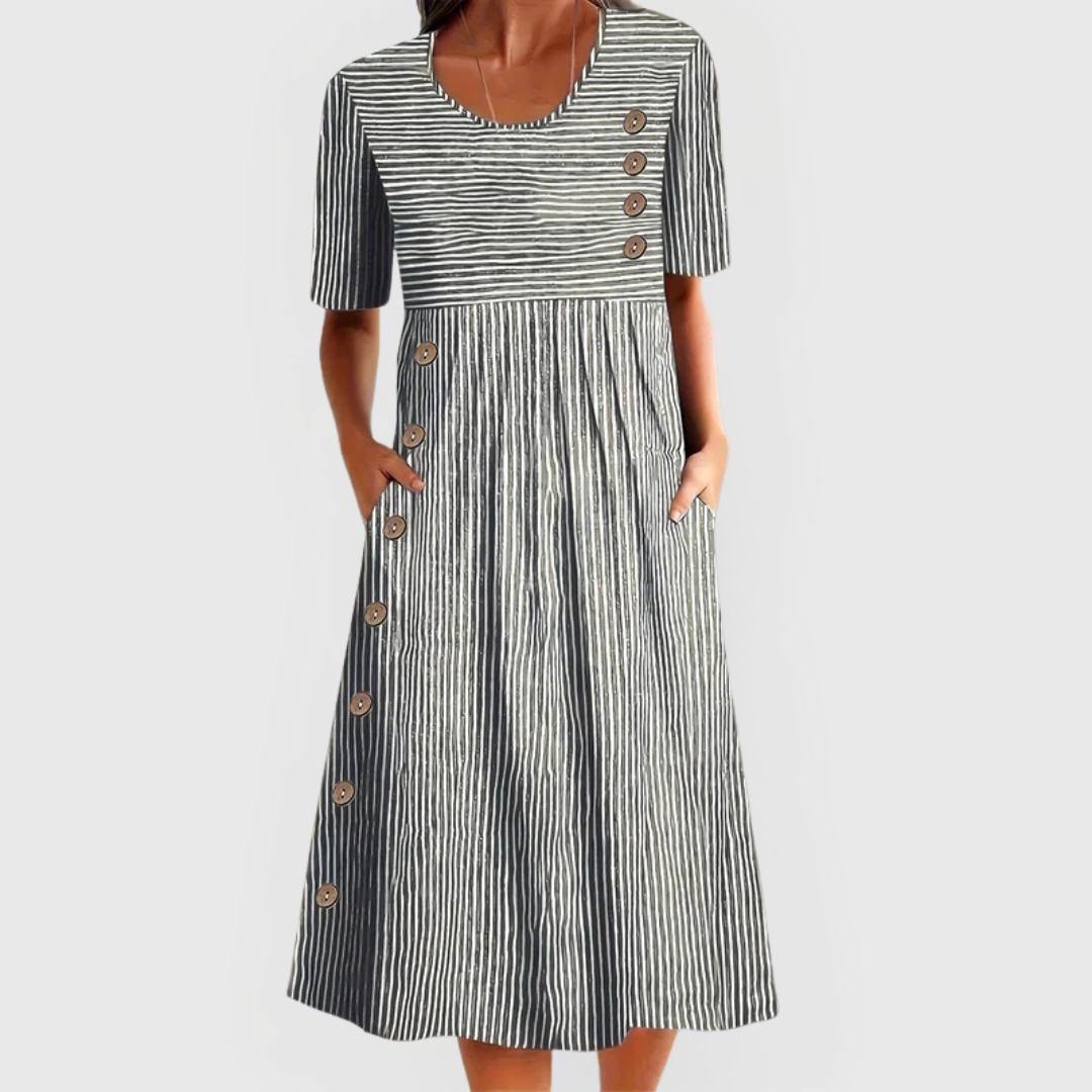Carmen | Vestido midi a rayas