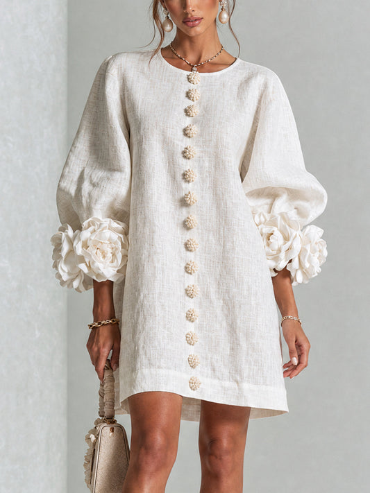 Elise | Vestido Mini de Botones con puños