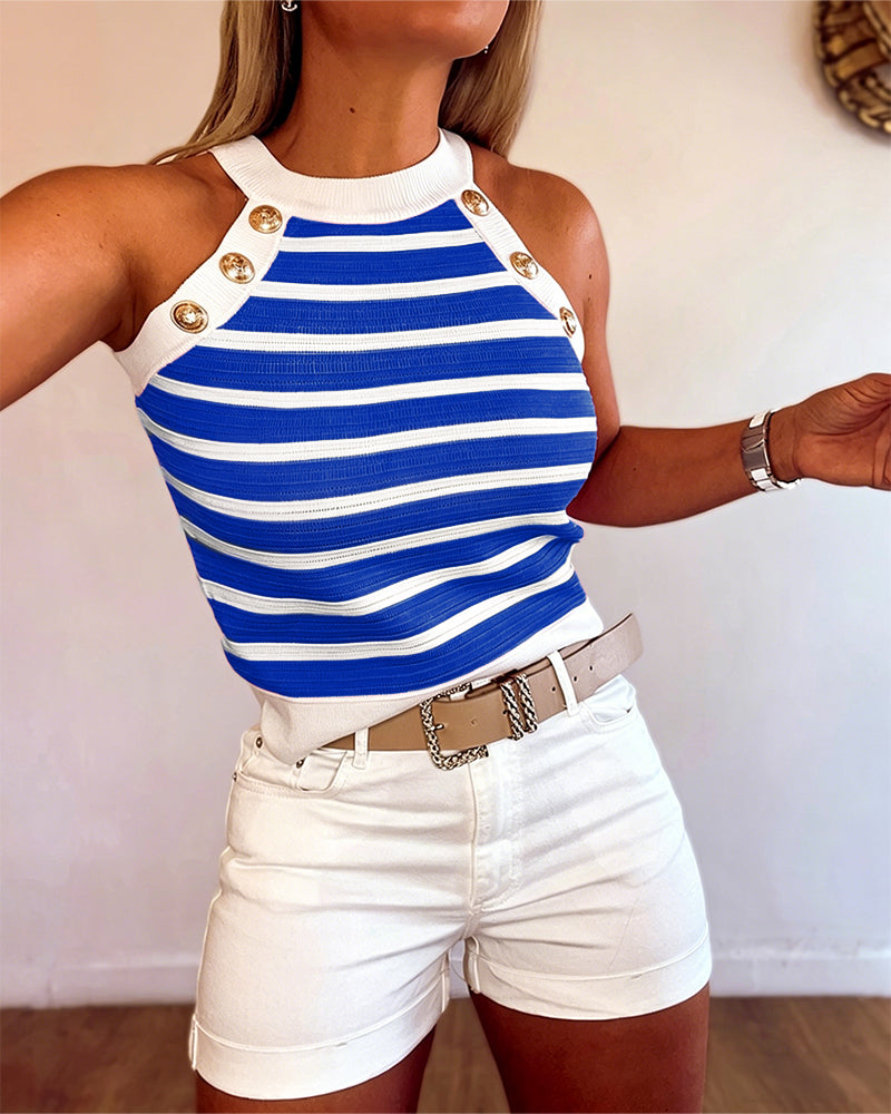 Striped | Top sin mangas