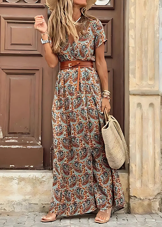 Joselin – Vestido largo bohemio y vaporoso con cinturón