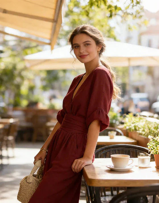 Daniela – Elegante mono con cuello en V